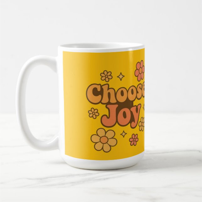 Choose Joy Minimalist Art - Positive Mindset Print Kaffemugg (Vänster)