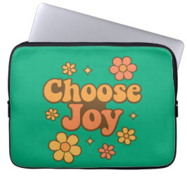 Choose Joy Minimalist Art - Positive Mindset Print Laptop Fodral