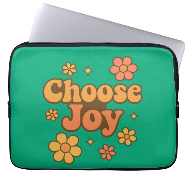 Choose Joy Minimalist Art - Positive Mindset Print Laptop Fodral (Framsidan)