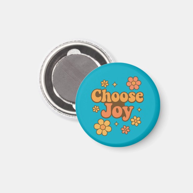 Choose Joy Minimalist Art - Positive Mindset Print Magnet (Front/Back)