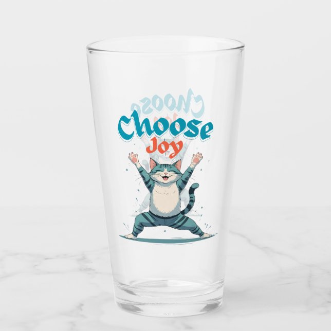 Choose Joy-Tiger Drinking Glass Glaskopp (Framsida)
