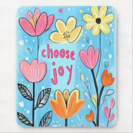 Choose Joy Whimsical Folk Art Floral Musmatta