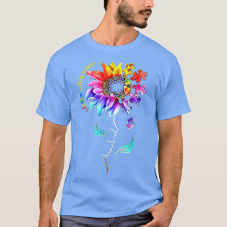 Choose Kind Autism Awareness Sunflower Puzzle Wome T Shirt