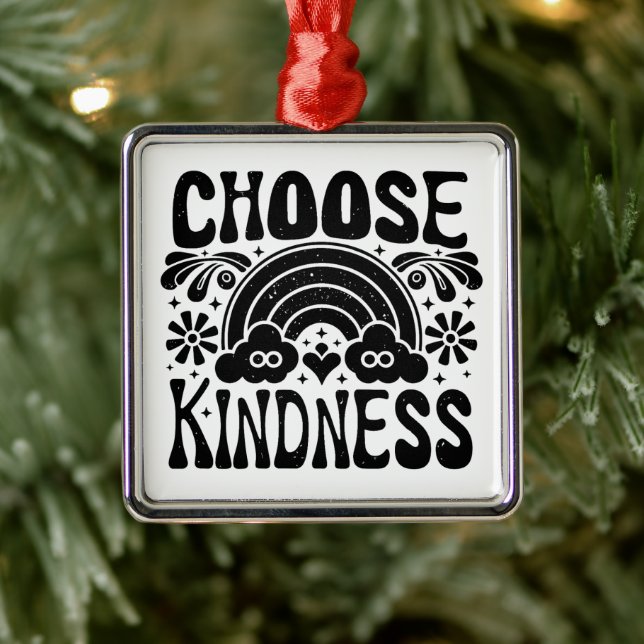 Choose kindness be kind julgransprydnad metall (Träd)