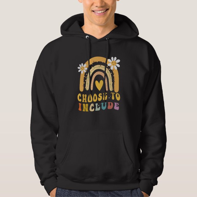 Choose to Include Autism Teacher Special Education Hoodie (Framsida)