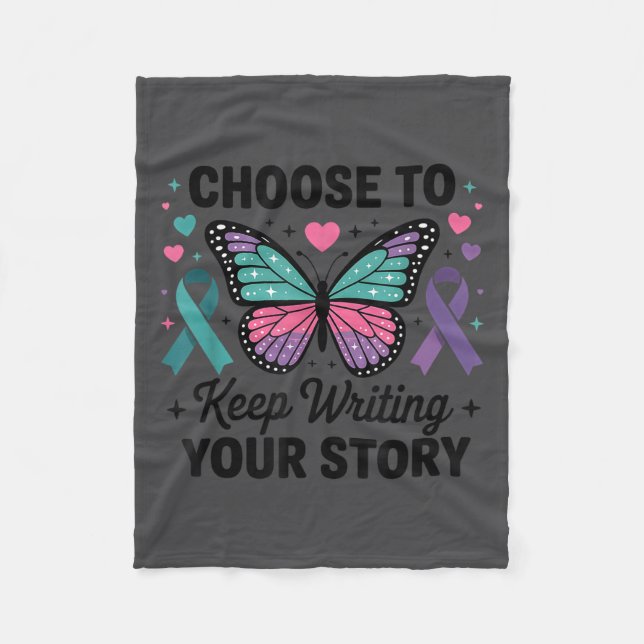 Choose To Keep Writing Your Story Insrational Butt Fleecefilt (Framsidan)