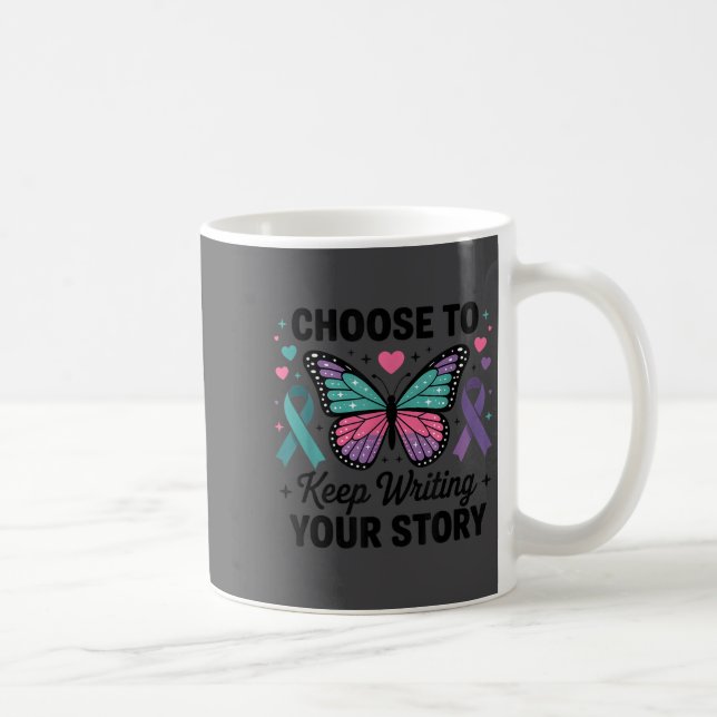 Choose To Keep Writing Your Story Insrational Butt Kaffemugg (Höger)