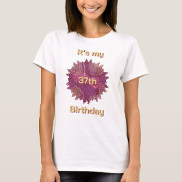 Choose Your Age Abstract Art Birthday Girl T Shirt