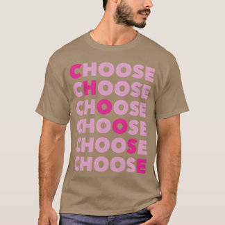 Chooseypografi Rosa Retro 80-tal 90-tal Vintage vä T Shirt