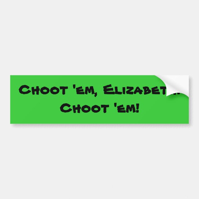 Choot dem, Elizabeth! Bildekal (Framsidan)
