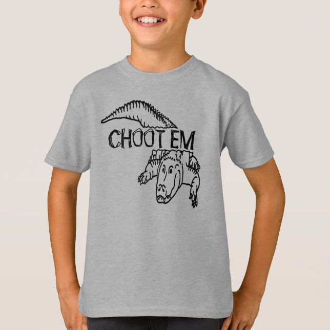 Choot Em-utslagsplats Tee Shirt (Framsida)