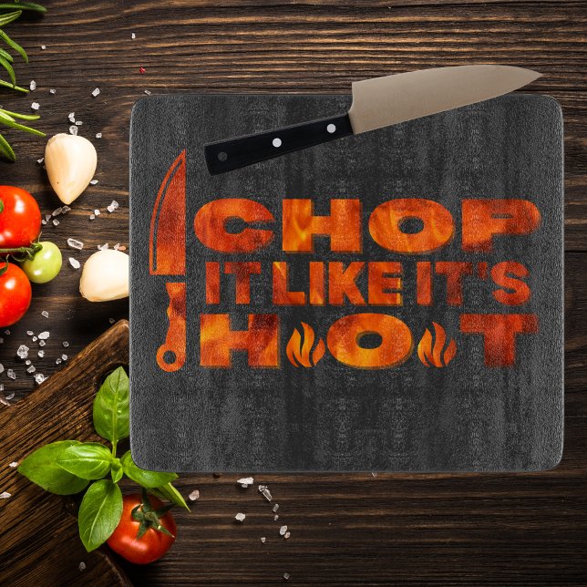 Chop it like it's hot, cool vurig design, zwart (Skapare uppladdad)
