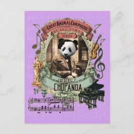 Chopanda Funny Panda Underbar Animal Composer Chop Vykort