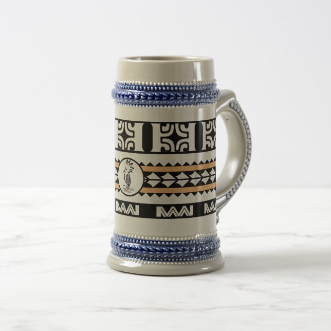 Chope à bière  Tribal Ethnic/Bande Orange Sejdel (Framsida höger)