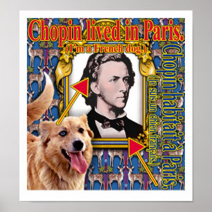 Chopin bodde i Paris. Poster