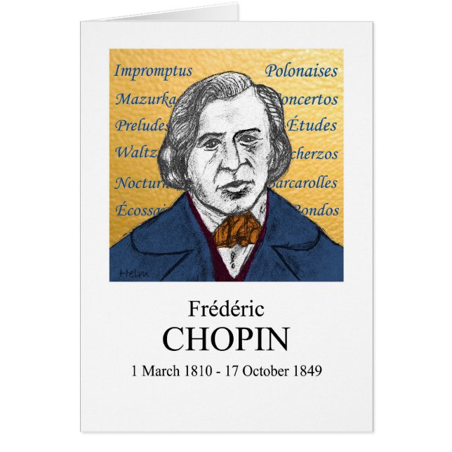 Chopin Hälsningskort (Framsidan)