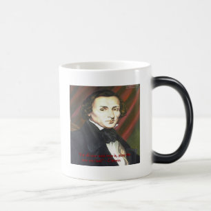 Chopin Hur man spelar Citat Presentkort & T-shirts Magisk Mugg