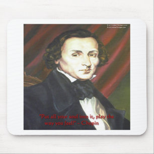 Chopin Hur man spelar Citat Presentkort & T-shirts Musmatta
