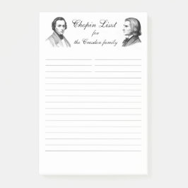Chopin Liszt-personlig Post-it Block
