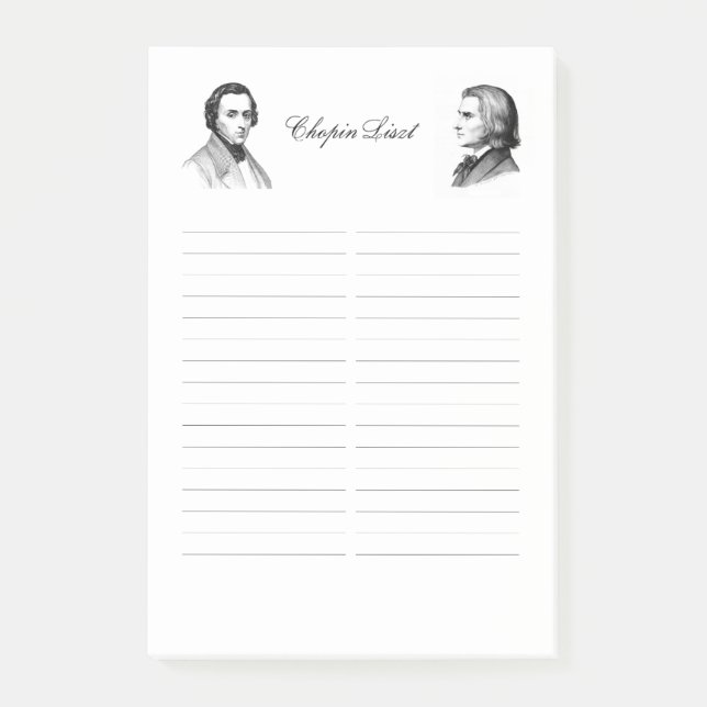 Chopin Liszt shoppinglista Post-it Block (Framsida)