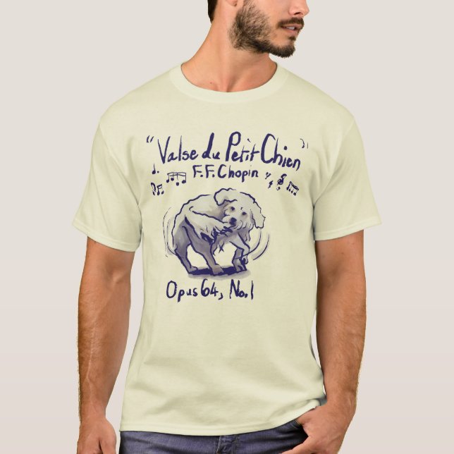Chopin Minute Waltz Crew hals T-Shirt (Framsida)