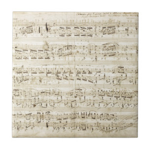 Chopin notblad kakelplatta