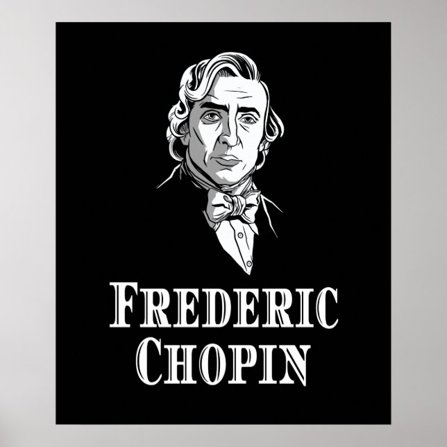 Chopin Portrait Classical Music Poster (Framsidan)