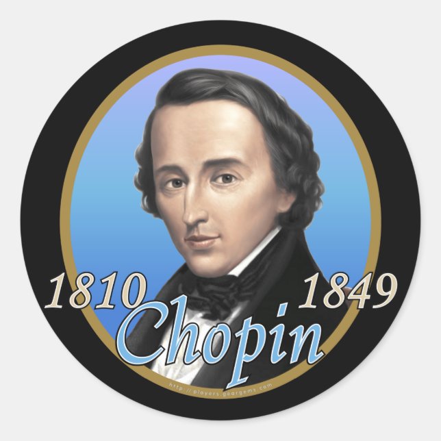Chopin Runt Klistermärke (Framsida)