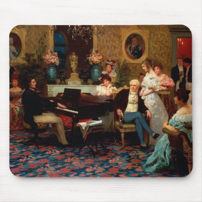 Chopin som leker pianot musmatta (Framsidan)