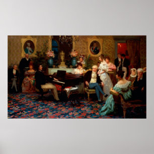 Chopin som spelar Piano Poster