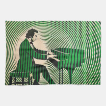 Chopin spelar Piano i optisk illusion stil