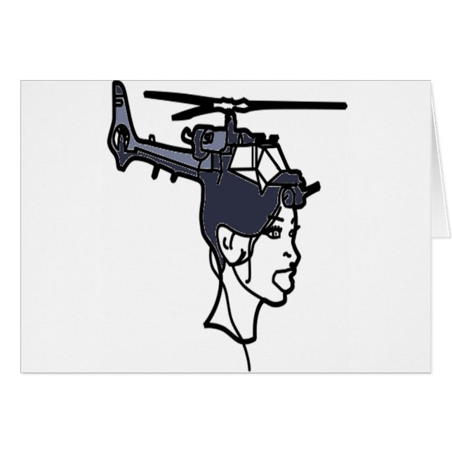 Choppa Gurl Hälsningskort (Framsidan Horizontal)