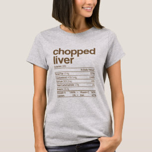 Chopped Liver Nutrition Fact Funny Thanksgiving T Shirt