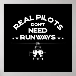 Chopper EC155 Pilot Humor Vit Poster
