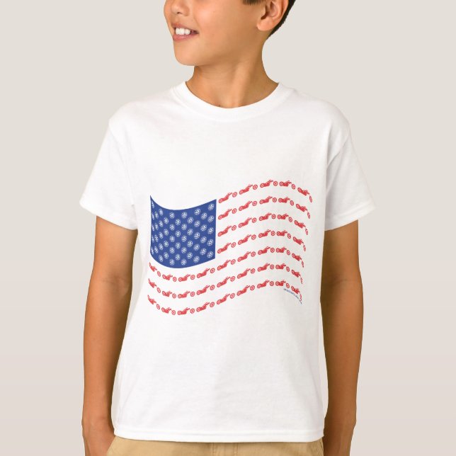Chopper-Flag-Våg T Shirt (Framsida)