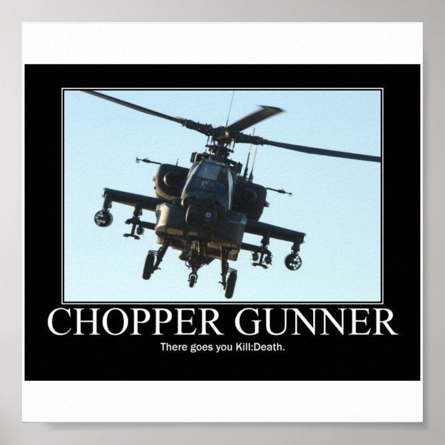 Chopper Gunner Motivational Poster (Framsidan)