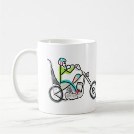 Chopper Motorcycle Stickman Kaffemugg