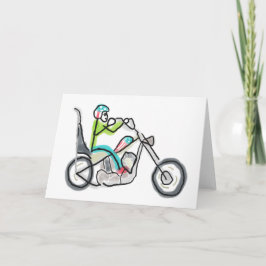 Chopper Motorcycle Stickman Kort