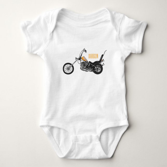 Chopper Motorcykel 1950 serieillustration T Shirt (Framsida)