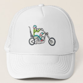 Chopper Motorcykel Stickman Keps