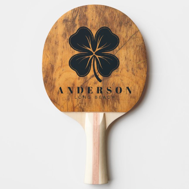 Chopping Block Four Leaf Clover with Name Pingisracket (Framsidan)