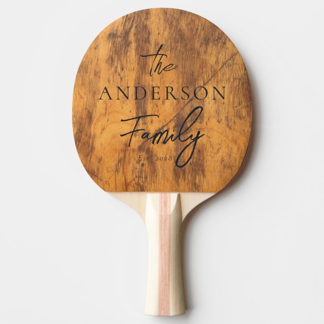 Chopping Block Hand Written Family Name Pingisracket (Framsidan)