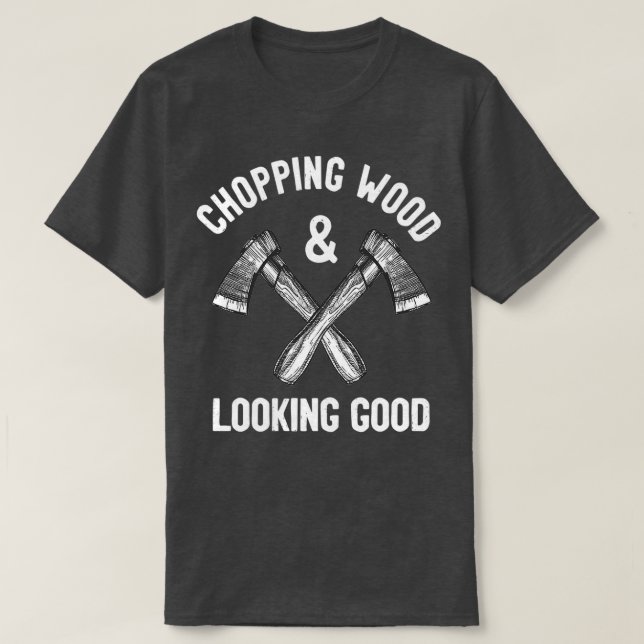Chopping Wood amp Tittar Bra Funny Sstickning T Shirt (Design framsida)