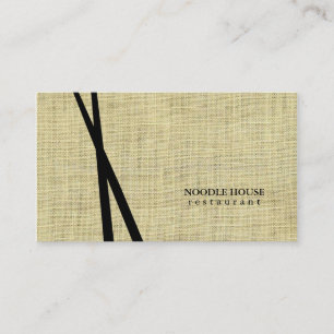 Chopsticks Burlap Struktur Visitkort