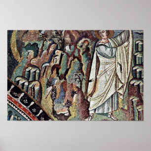 Chor mosaik på San Vitale i Ravenna, Szene: Mose Poster