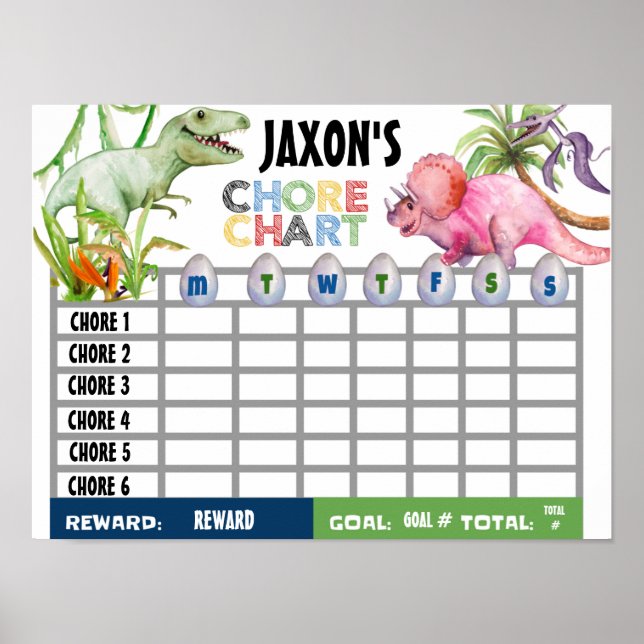 CHORA CHART,KIDS CHART, DINOSAUR POSTER (Framsidan)