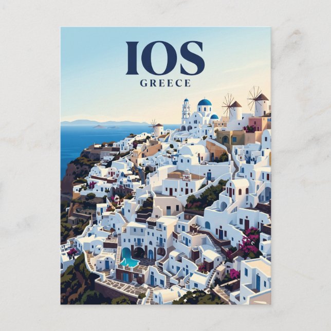 Chora, Ios Grekland Vykort (Framsida)