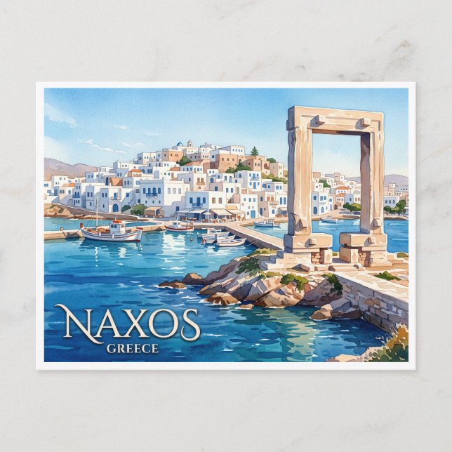 Chora, Naxos Grekland Vykort (Framsida)