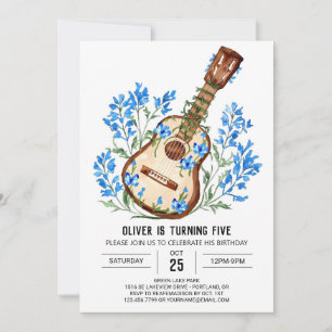 Chord Music Magic Guitar Boy Birthday Inbjudningar