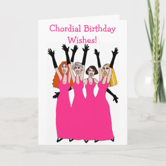 Chordial Birthday Önskemål Women's Quartet Kort